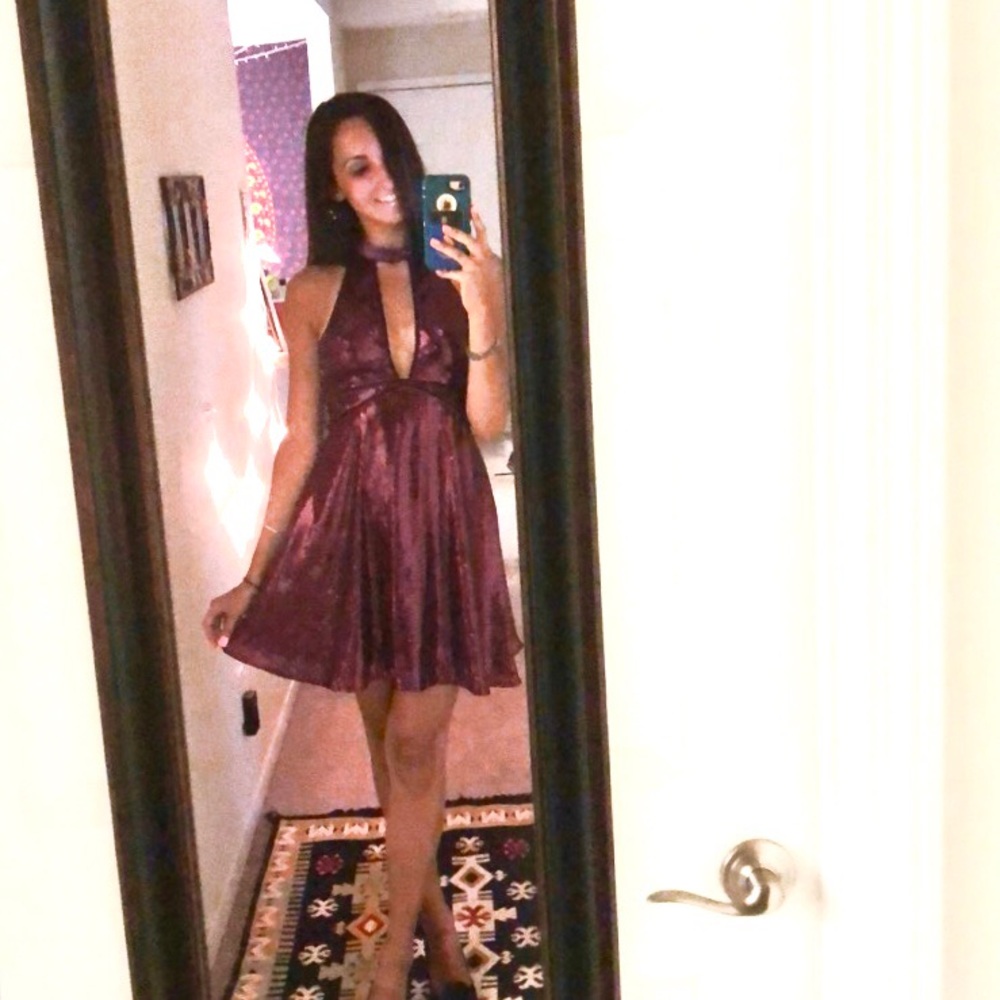 LAST CHANCE—🎀FREE PEOPLE🎀— Glam Sequin Party Mini Dress— Film Noir Slip Dress✨ - Picture 3 of 8